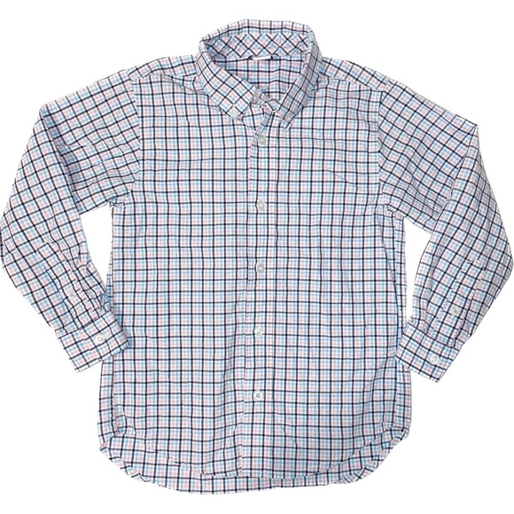 Hartstrings | Toddler Boys Size 5 Button Down Collared Dress Shirt Pink Blue - Picture 1 of 3